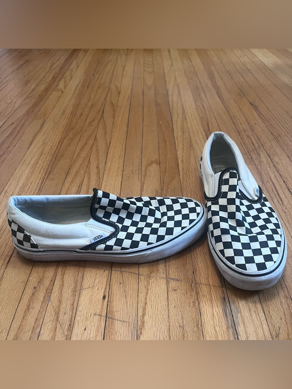 Vans Checkerboard Slip-On Sneakers - Black & White